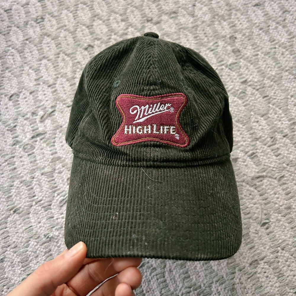 Miller High Life Green Corduroy Cap